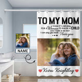 Custom Photo&Name To My Mom Shower Curtain 48