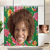 Custom Woman Flower Shower Curtain 66