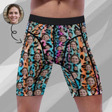 Custom Face Colours Leopard Men's Sports Boxer Briefs Design Your Own Personalized Underwear For Valentine's Day Gift
