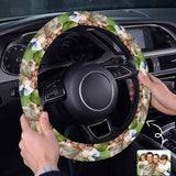 Custom Family Photo Steering Wheel Cover Car Accessories Personalized Car Gift
