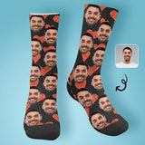 [Made In USA]Custom Face Heart Socks Personalized Picture Sublimated Crew Socks Unisex Gift for Men Women