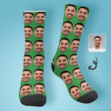 [Made In USA]Custom Face Photo Various Colors Sublimated Crew Socks Personalized Picture Socks Unisex Gift for Men Women