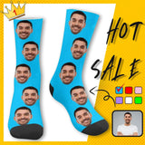 [Made In USA] Personalized Face Sublimated Crew Socks Custom Socks with Face