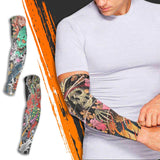Arm Sleeves- Sun Sleeves for Men&Women Ice Silk Sun Arm Sleeves UV Arm Cover Sleeve, Protection for Cycling, Running, Outdoor Sports