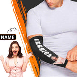 Custom Name&Photo Ice Silk Sun Arm Sleeves UV Arm Cover Sleeve, Protection for Cycling, Running, Outdoor Sports