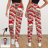 Personalized Sweatpants Custom Face Christmas Pants Women's All Over Print Personalized Casual Sweatpants
