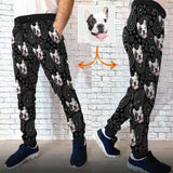 [High Quality] Custom Face Casual Sweatpants with Puppy Picture Personalized Men's All Over Print Sweatpants