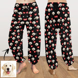 Custom Face Harem Pants Pet Paw Unisex Personalized Yoga Pants with Dog Photo