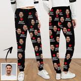 [High Quality] Custom Face Sweatpants Best Boyfriend All Over Print Personalized Closed Bottom Casual Sweatpants