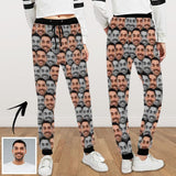 [High Quality] Custom Face Sweatpants Splice Unisex Personalized Closed Bottom Casual Joggers