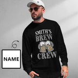 Custom Name Cheers Loose Sweatshirt Personalized Name All Over Print Crewneck Loose Sweatshirt