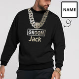 Custom Name Groom Loose Sweatshirt Personalized Name All Over Print Crewneck Loose Sweatshirt