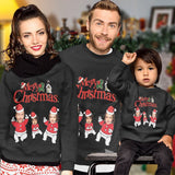 Personalized Face Family Santa Claus Matching Ugly Christmas Sweatshirt, Gift For Christmas Custom Face Sweatshirt, Ugly Family Sweatshirts