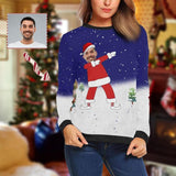Personalized Face Posture Ugly Women's Christmas Sweatshirts, Gift For Christmas Custom face Sweatshirt, Ugly Couple Sweatshirts