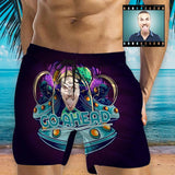 Personalized Swim Trunks Custom Face Go Ahead Men's Quick Dry Swim Shorts for Vacation