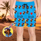 Personalized Swim Trunks Custom Swimming Trunks Custom Face Best Men's Quick Dry Swim Shorts Men's Print Summer Swimwear Design Beach Swimsuit with Dog's Face for Father's Day