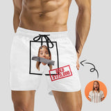 Personalized Swim Trunks with Face on Them Custom Swimming Trunks Sold White Background Men's Quick Dry Swim Shorts with Girlfriend's Face