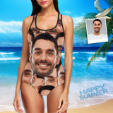 Custom Face Big Head Swimsuit Personalized Women's Tank Top Bathing Swimsuit Honeymoons For Her