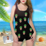 Custom Face Pineapple Women's One Piece Boyleg Swimsuit