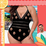 Plus Size Custom Face Sexy Body Swimsuits Personalized Women's New Strap One Piece Bathing Suit Honeymoons For Her