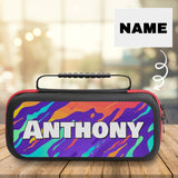 Custom Personalized Colorful Name Nintendo Switch Case Travel Bag Nintendo Game Carrying Case