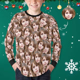 #7-16Y Custom Face Joy Kids' Rib Cuff Long Sleeve T-shirt