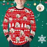 #7-16Y Custom Face Merry Christmas Kids' Rib Cuff Long Sleeve T-shirt