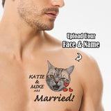 Custom Face&Name Your Lover Temporary Tattoo