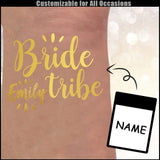 Custom Name Bride Tribe Temporary Tattoo