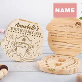 Custom Baby Name Cute Skull Children's Wooden Tooth Box