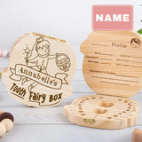 Custom Baby Name Pick Flowers Children's Wooden Tooth Box