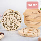 Custom Baby Name The Little Sun Children's Wooden Tooth Box