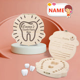 Custom Name Shiny Teeth  Children's Wooden Tooth Box