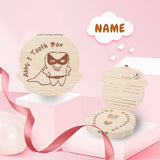 Custom Name Superman Tooth Children's Wooden Tooth Box