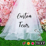 Custom Your Text Veil | Personalized Future Mrs  Veil | Bridal Shower Veil | Bachelorette Veil |Bride Veil