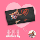 Custom Photo Fly Love You Wallet Personalized Women's Trifold Genuine Leather Wallet