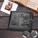 Father's Day Gifts | Custom Photo First Love Wallet Engraved Bifold Men's Leather Wallet Personalized Photo Wallet For Dad-Put Your Photo On Wallet