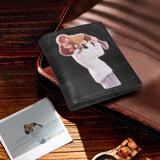 Father's Day Gifts | Gift for Dad-Custom Photo Kiss Love Genuine Bifold Men's Leather Wallet Personalized Photo Wallet For Dad-Put Your Photo On Wallet