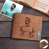 Personalized Photo Best You Leather Wallet Custom Photo Engraved Men's Wallet Anniversary Gift for Him Gift for Dad  | Father's Day Gifts