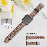 Custom Face Seamless Leather Bands Compatible with Apple Watch Bands