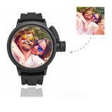 Men's Custom Couple Photo Sport Watch, Plastic Strap