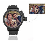 Men's Custom Pet Lover Photo Sport Watch, Plastic Strap