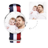 Unisex Custom Father's Photo Watch, Nylon Strap