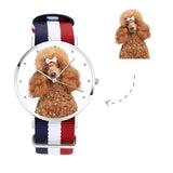Unisex Custom Pup Photo Watch, Nylon Strap