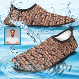 Custom Face Seamless Diving Slip-on for sport Quick-Dry Shoes Beach Swimming Shoes Aqua Shoes Barefoot Shoes Outdoor Water Shoes