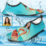 Custom Face Surfing Diving Slip-on for sport Quick-Dry Shoes Beach Swimming Shoes Aqua Shoes Barefoot Shoes Outdoor Water Shoes