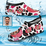 Custom Boyfriend Face Red Love Quick-Dry Slip-on for sport Women's Barefoot Aqua Shoes