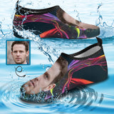 Custom Face Color Ripple Men's Barefoot Slip-on for sport Quick-Dry Aqua Shoes
