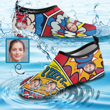 Custom Girlfriend Face Comic Men's Barefoot Slip-on for sport Quick-Dry Aqua Shoes