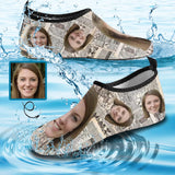 Custom Girlfriend Face Newspaper Men's Slip-on for sport Quick-Dry Barefoot Aqua Shoes